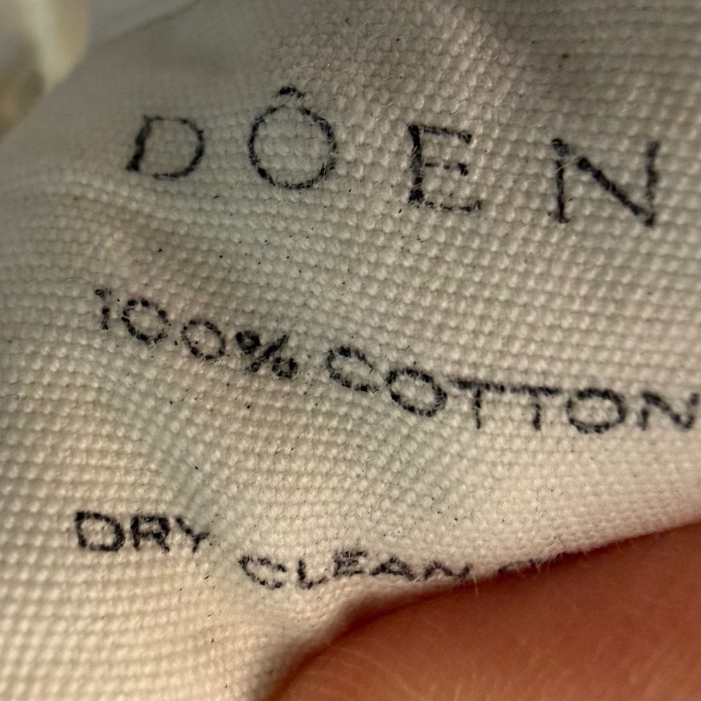 Doen White Cotton Tie Waist Mini Dress Size S Boho Cottagecore - Picture 8 of 9